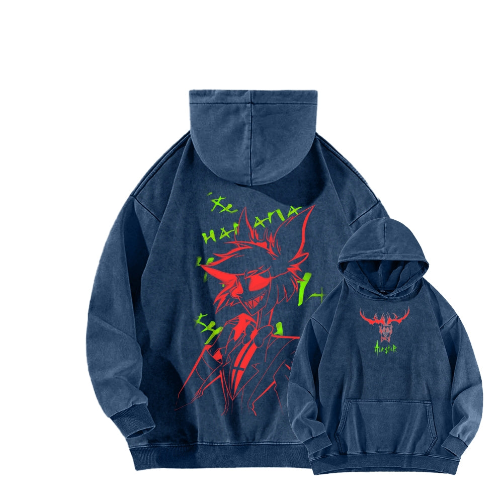 Hazbin Hotel Unisex Washed Hoodie 2512002797