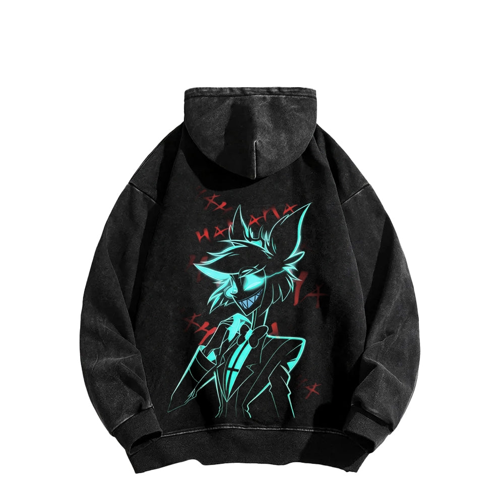 Hazbin Hotel Unisex Washed Hoodie 2512002802
