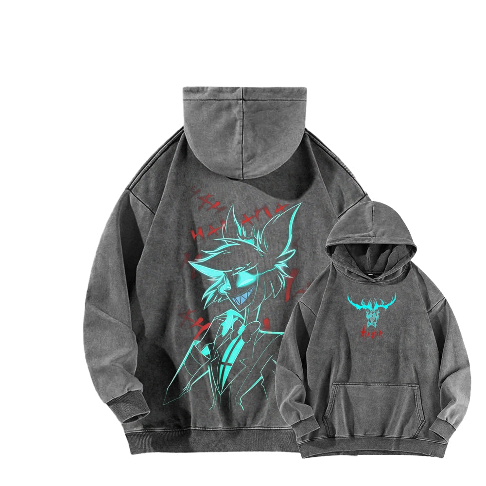 Hazbin Hotel Unisex Washed Hoodie 2512002802