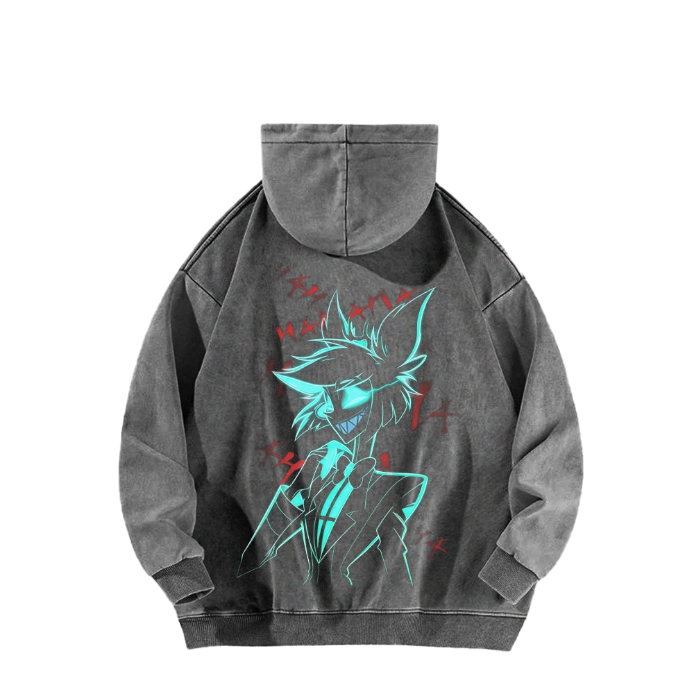 Hazbin Hotel Unisex Washed Hoodie 2512002802
