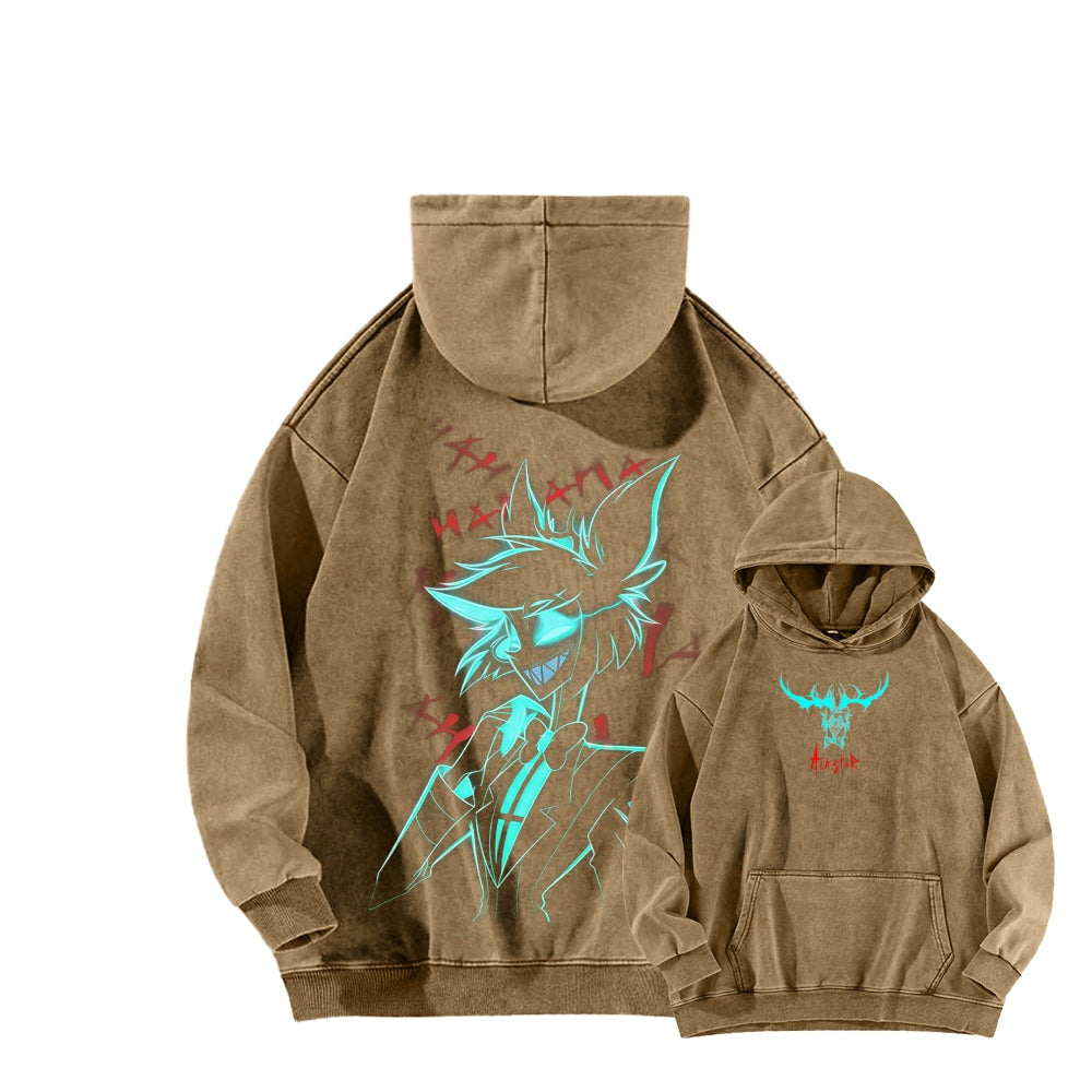 Hazbin Hotel Unisex Washed Hoodie 2512002802