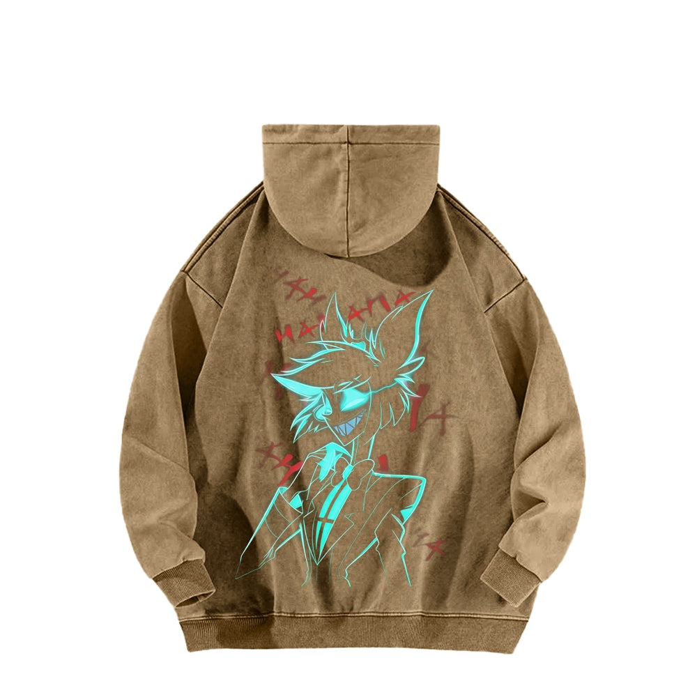 Hazbin Hotel Unisex Washed Hoodie 2512002802