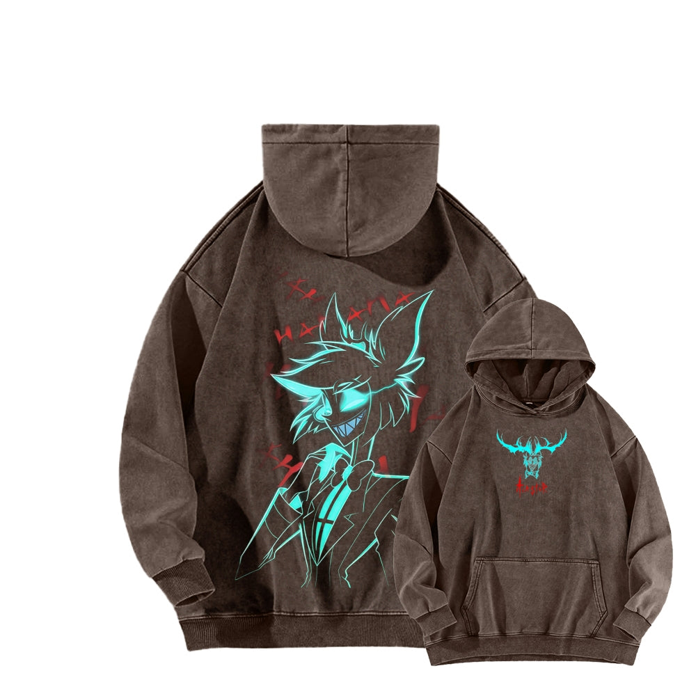 Hazbin Hotel Unisex Washed Hoodie 2512002802