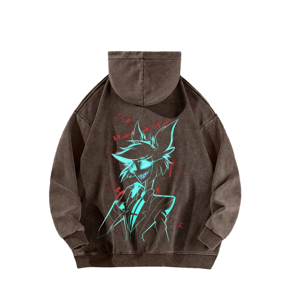 Hazbin Hotel Unisex Washed Hoodie 2512002802