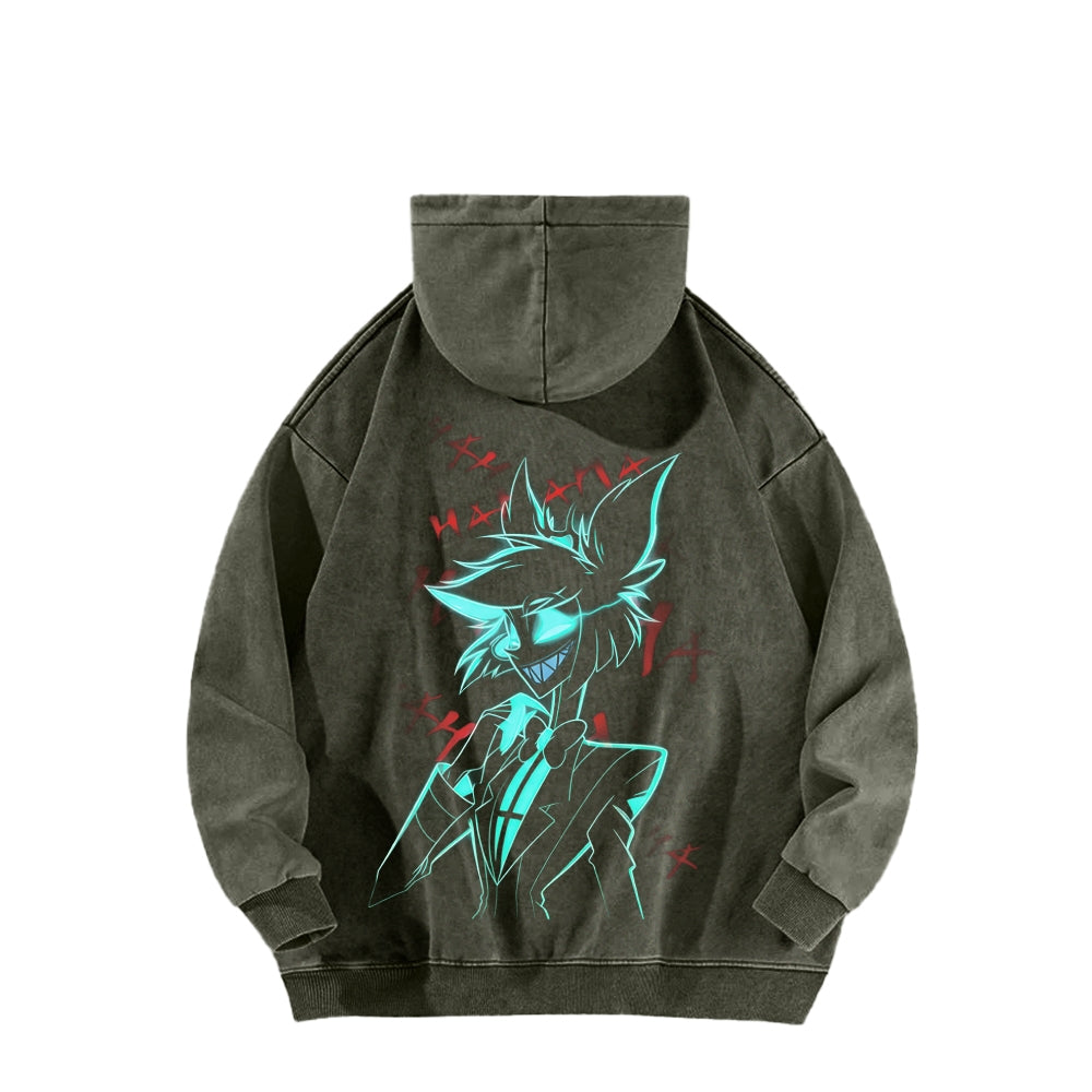 Hazbin Hotel Unisex Washed Hoodie 2512002802