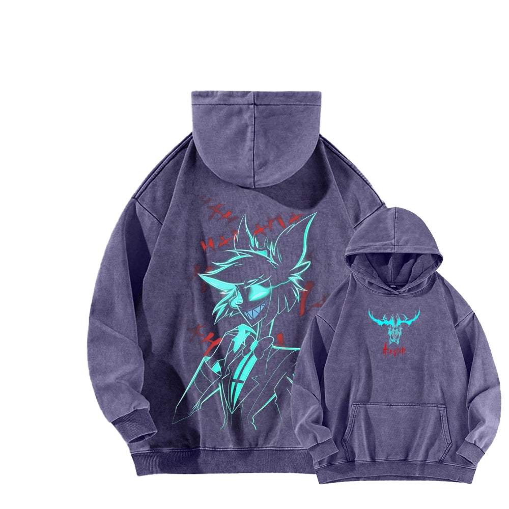 Hazbin Hotel Unisex Washed Hoodie 2512002802