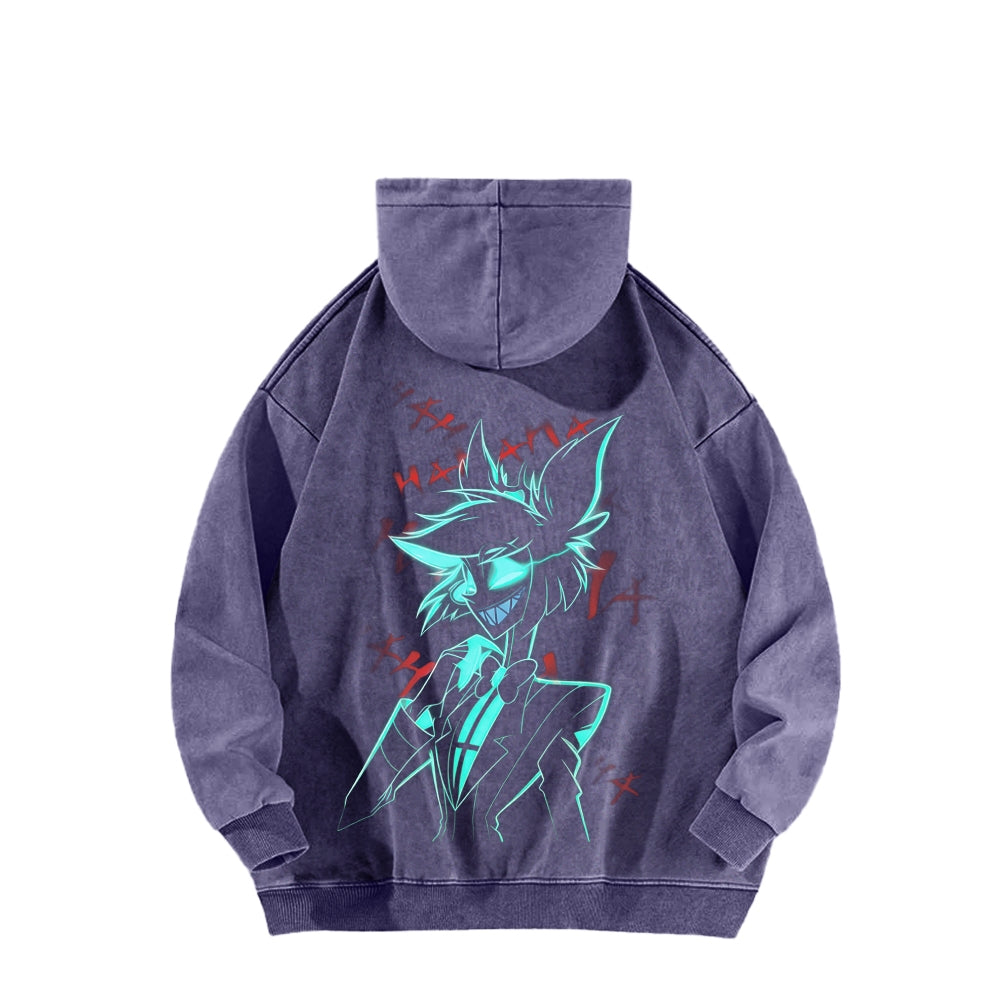 Hazbin Hotel Unisex Washed Hoodie 2512002802