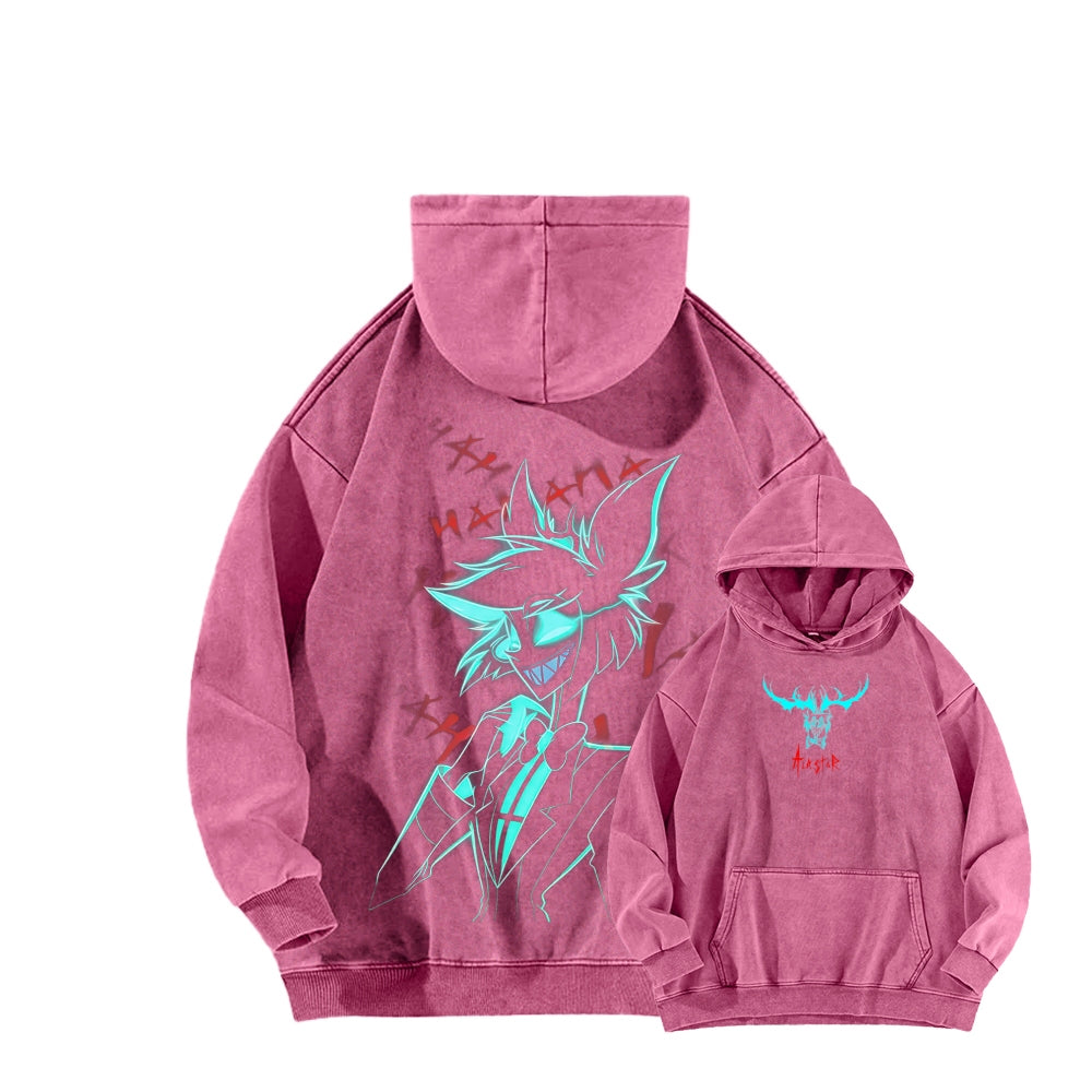 Hazbin Hotel Unisex Washed Hoodie 2512002802
