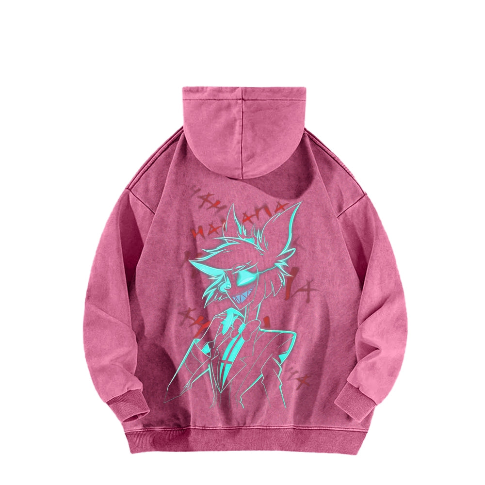 Hazbin Hotel Unisex Washed Hoodie 2512002802