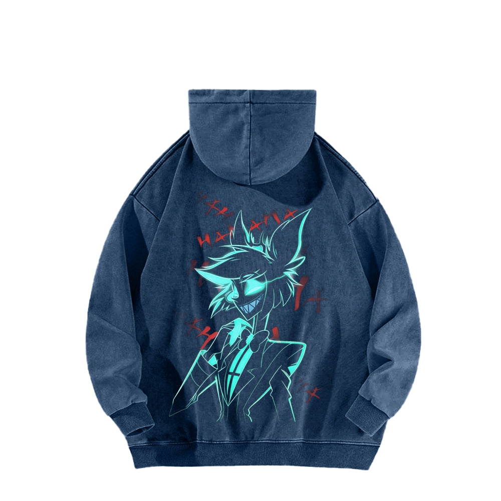 Hazbin Hotel Unisex Washed Hoodie 2512002802