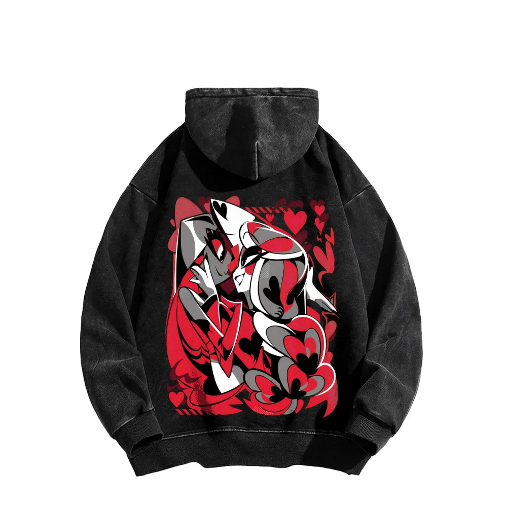 Hazbin Hotel Unisex Washed Hoodie 2512002813