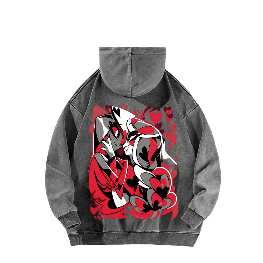 Hazbin Hotel Unisex Washed Hoodie 2512002813