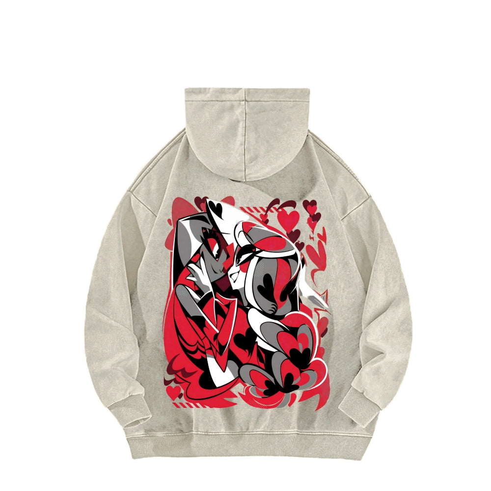 Hazbin Hotel Unisex Washed Hoodie 2512002813