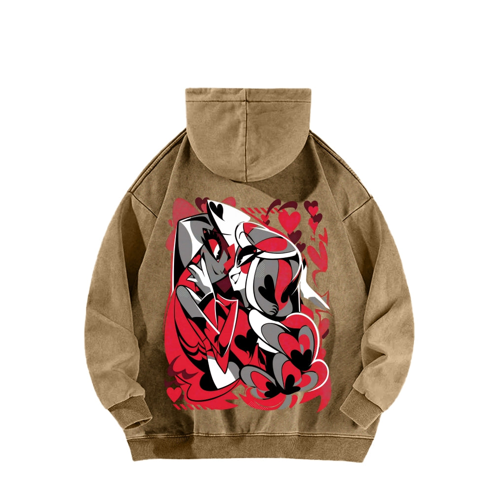 Hazbin Hotel Unisex Washed Hoodie 2512002813