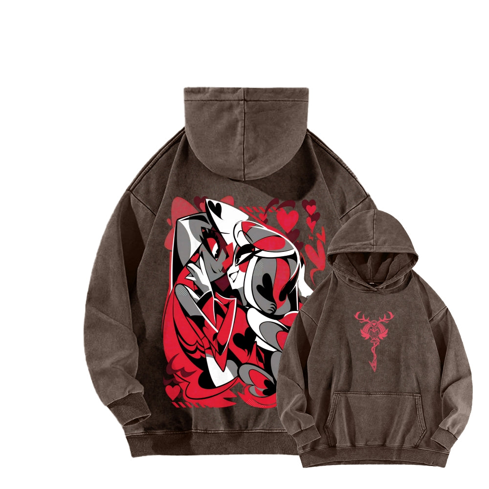 Hazbin Hotel Unisex Washed Hoodie 2512002813