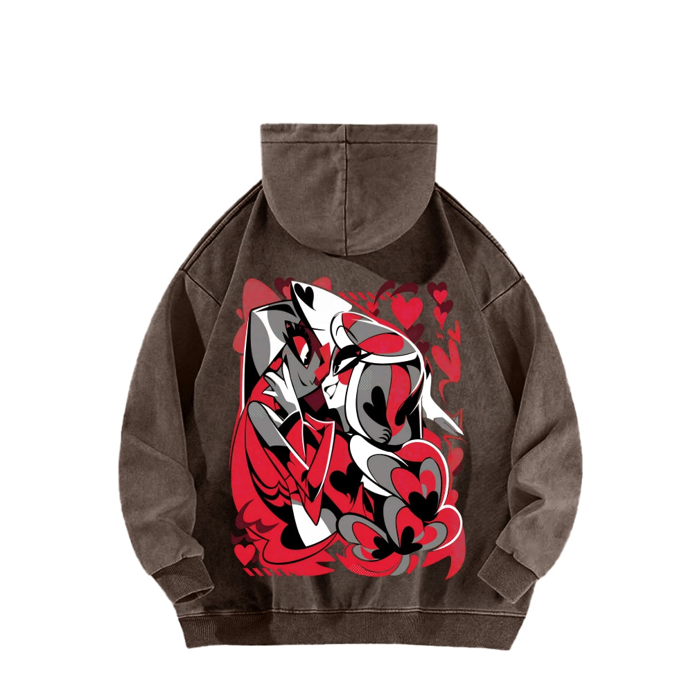 Hazbin Hotel Unisex Washed Hoodie 2512002813