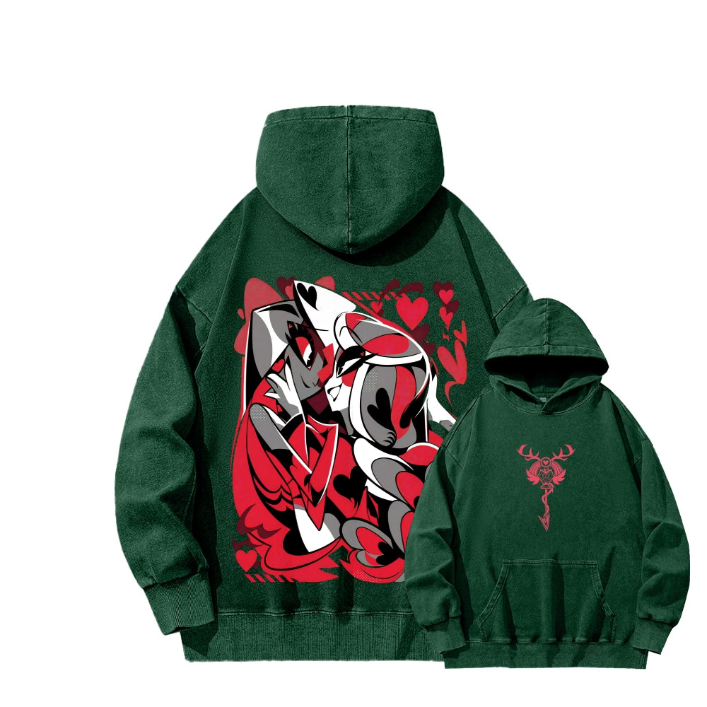 Hazbin Hotel Unisex Washed Hoodie 2512002813