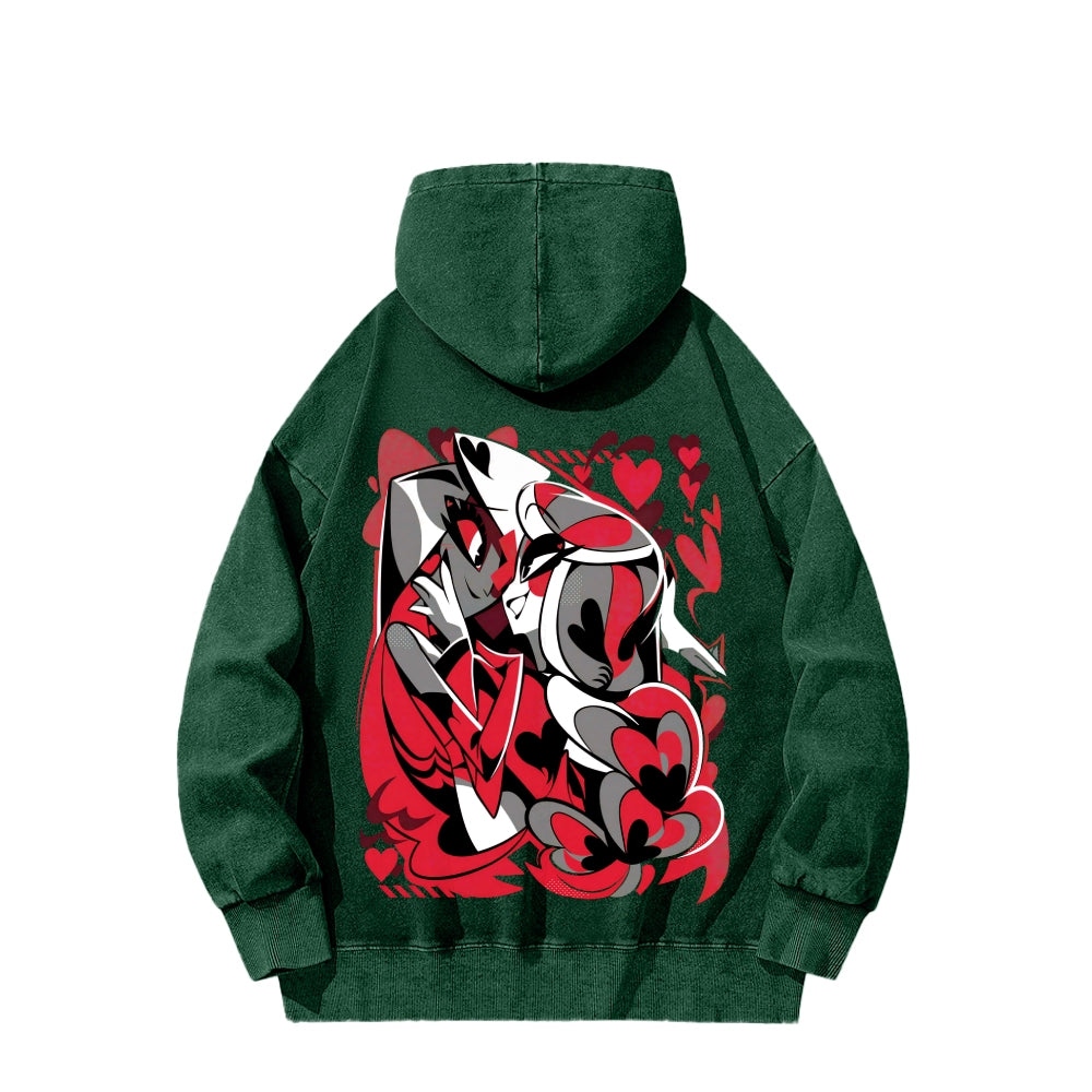 Hazbin Hotel Unisex Washed Hoodie 2512002813