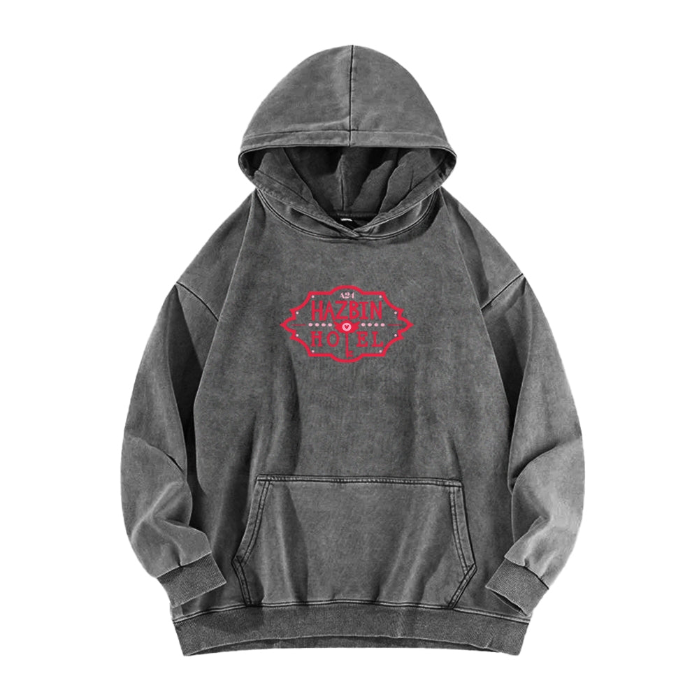 Hazbin Hotel Unisex Washed Hoodie 2512002821