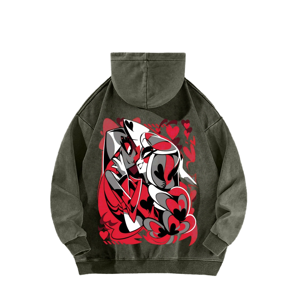 Hazbin Hotel Unisex Washed Hoodie 2512002813