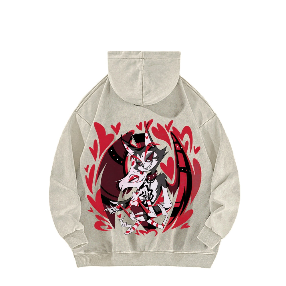 Hazbin Hotel Unisex Washed Hoodie 2512002821