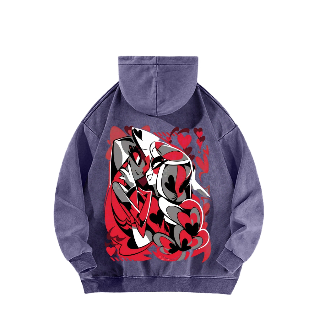Hazbin Hotel Unisex Washed Hoodie 2512002813