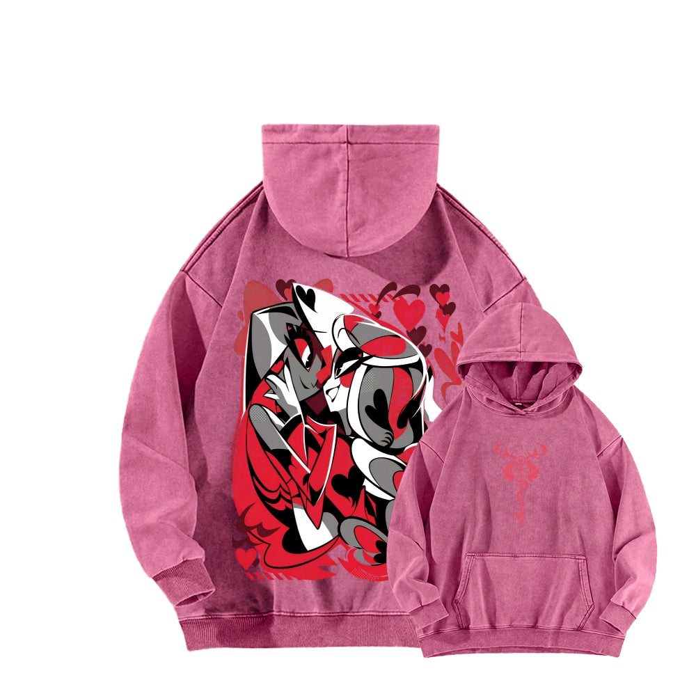 Hazbin Hotel Unisex Washed Hoodie 2512002813