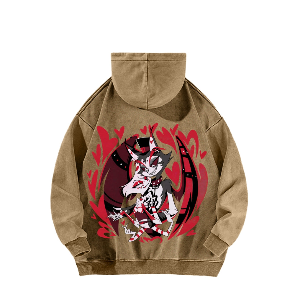 Hazbin Hotel Unisex Washed Hoodie 2512002821
