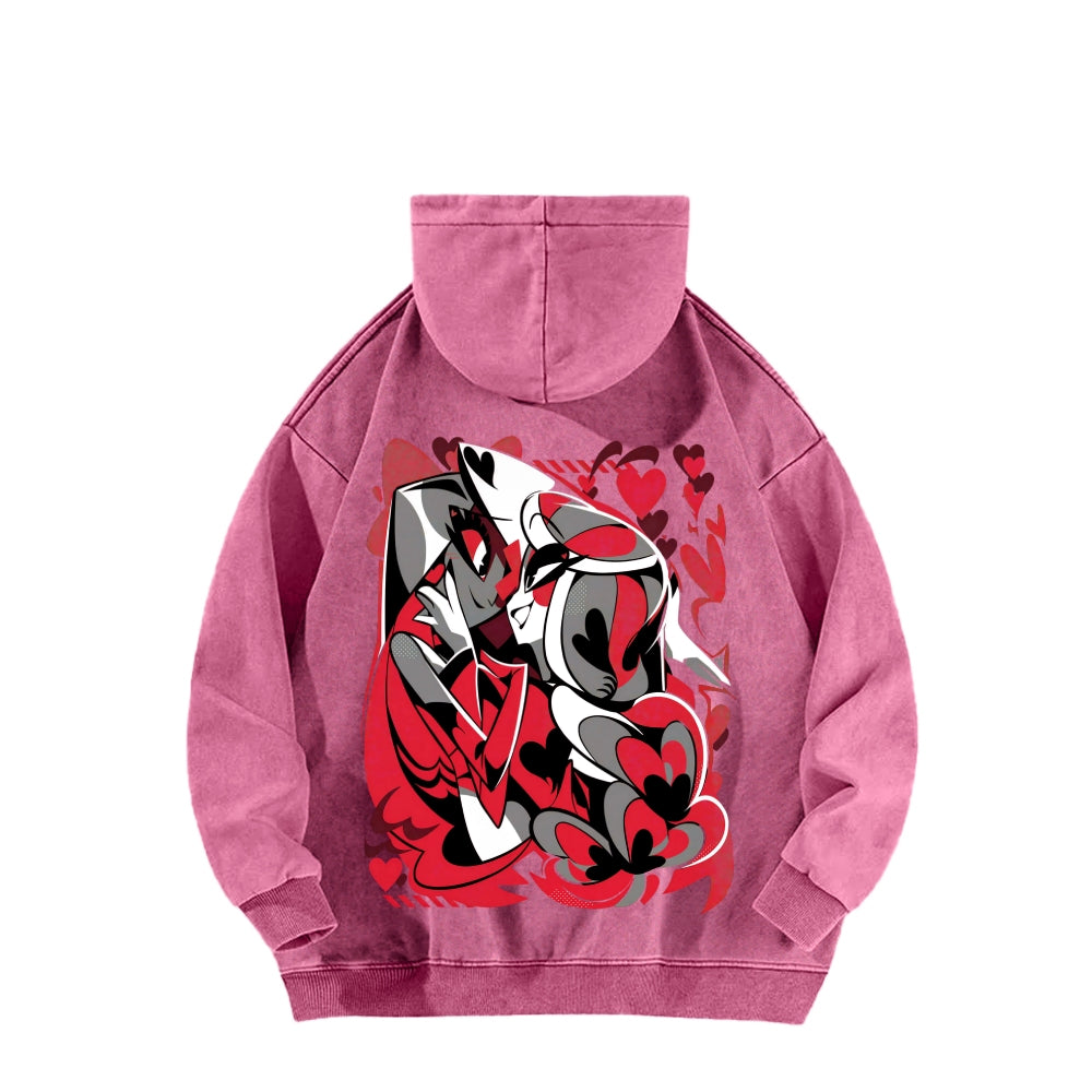 Hazbin Hotel Unisex Washed Hoodie 2512002813