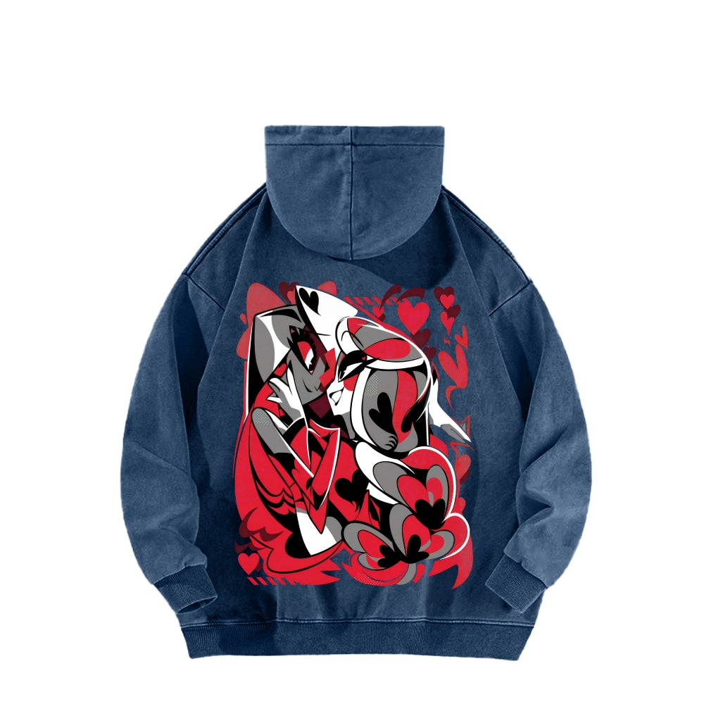 Hazbin Hotel Unisex Washed Hoodie 2512002813
