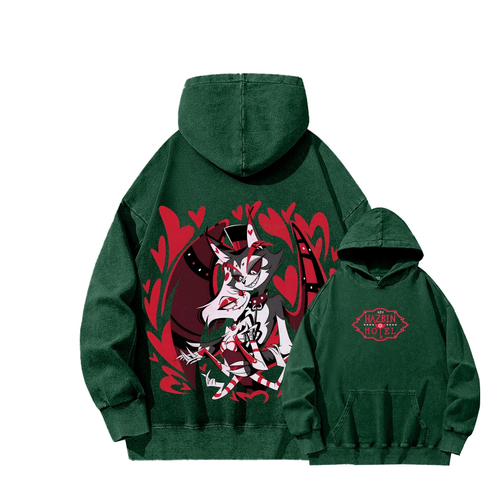 Hazbin Hotel Unisex Washed Hoodie 2512002821