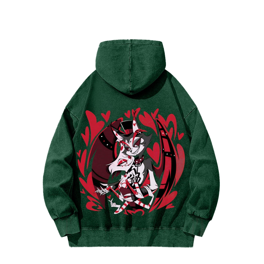 Hazbin Hotel Unisex Washed Hoodie 2512002821