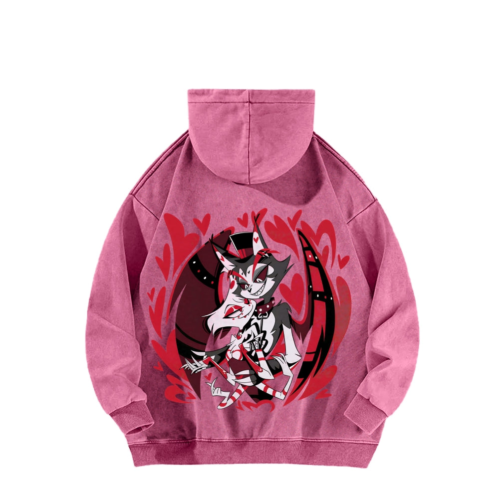 Hazbin Hotel Unisex Washed Hoodie 2512002821