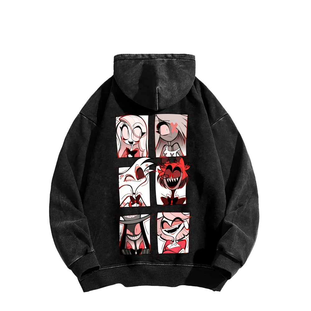 Hazbin Hotel Unisex Washed Hoodie 2512002832
