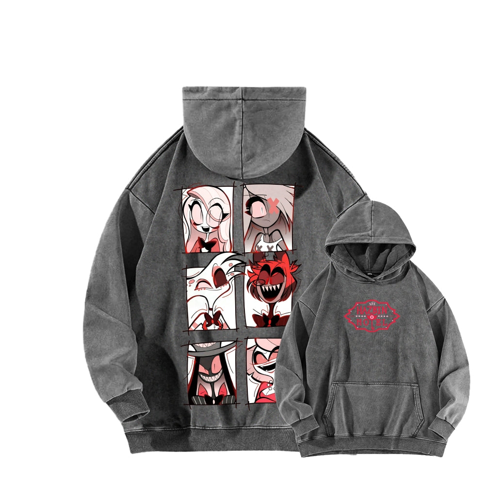 Hazbin Hotel Unisex Washed Hoodie 2512002832