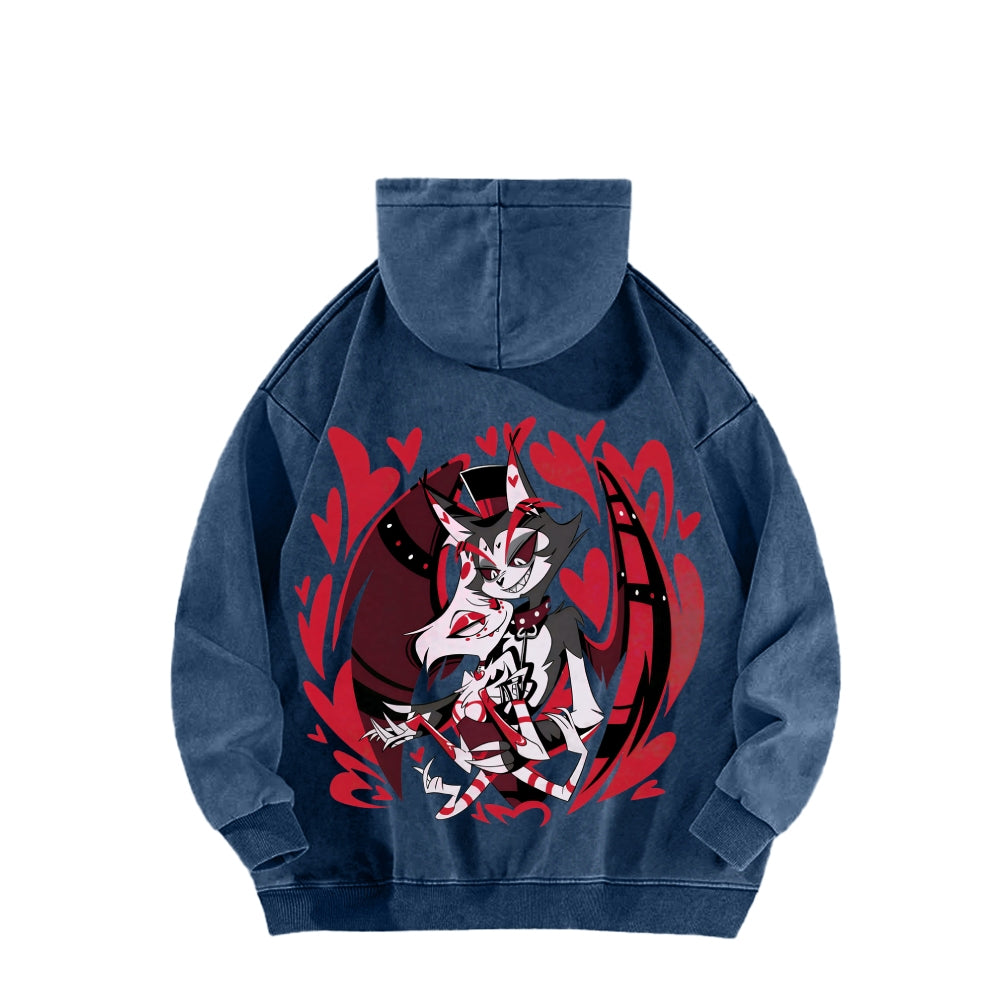 Hazbin Hotel Unisex Washed Hoodie 2512002821