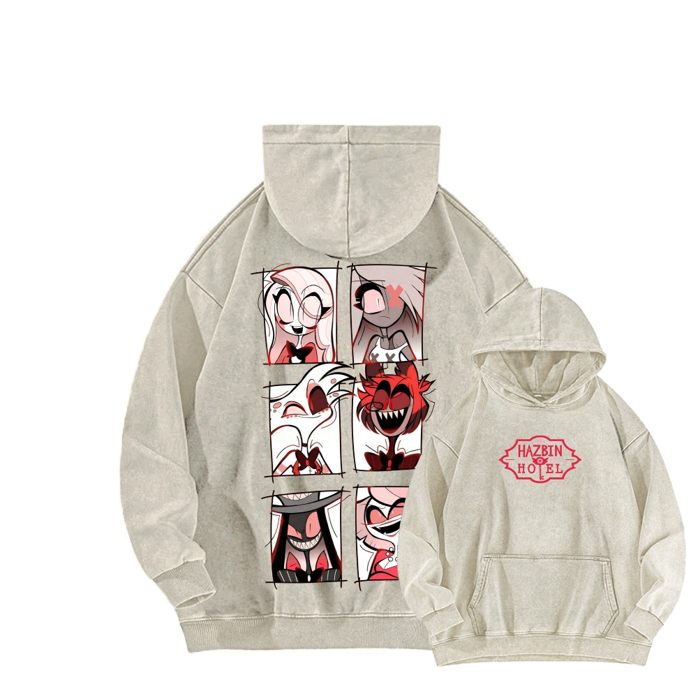 Hazbin Hotel Unisex Washed Hoodie 2512002832