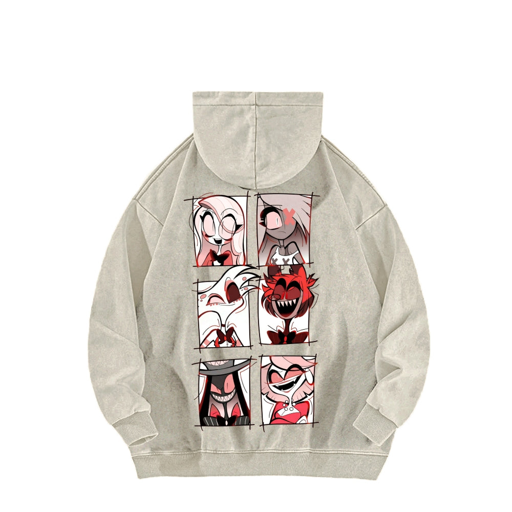 Hazbin Hotel Unisex Washed Hoodie 2512002832