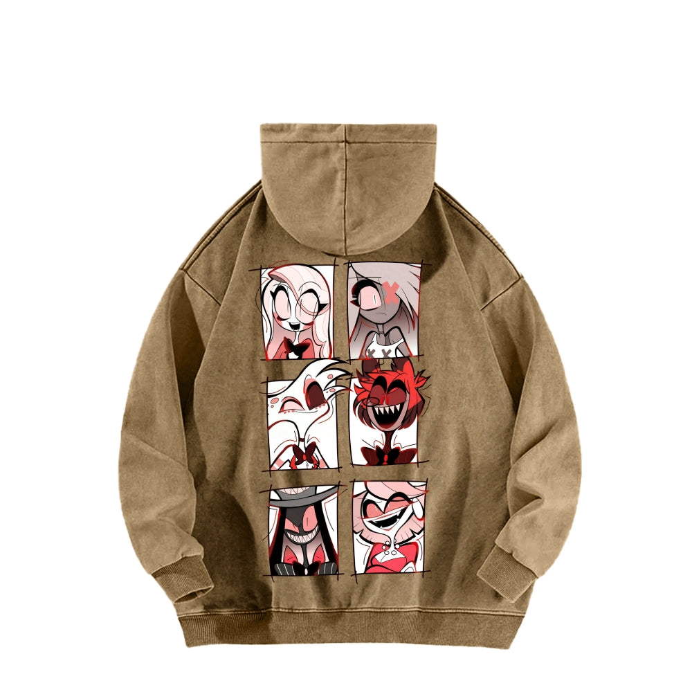 Hazbin Hotel Unisex Washed Hoodie 2512002832