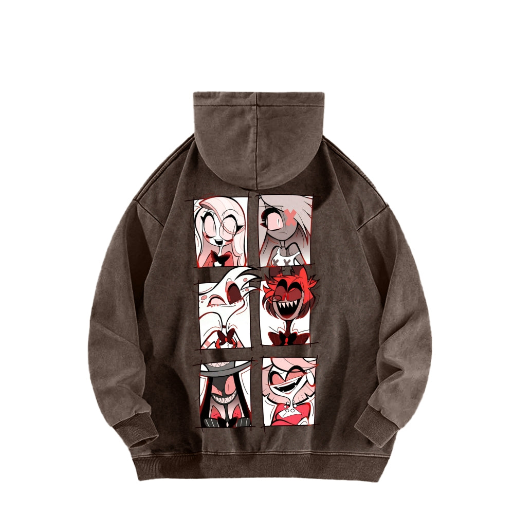 Hazbin Hotel Unisex Washed Hoodie 2512002832