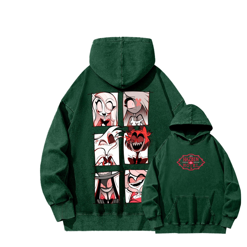 Hazbin Hotel Unisex Washed Hoodie 2512002832