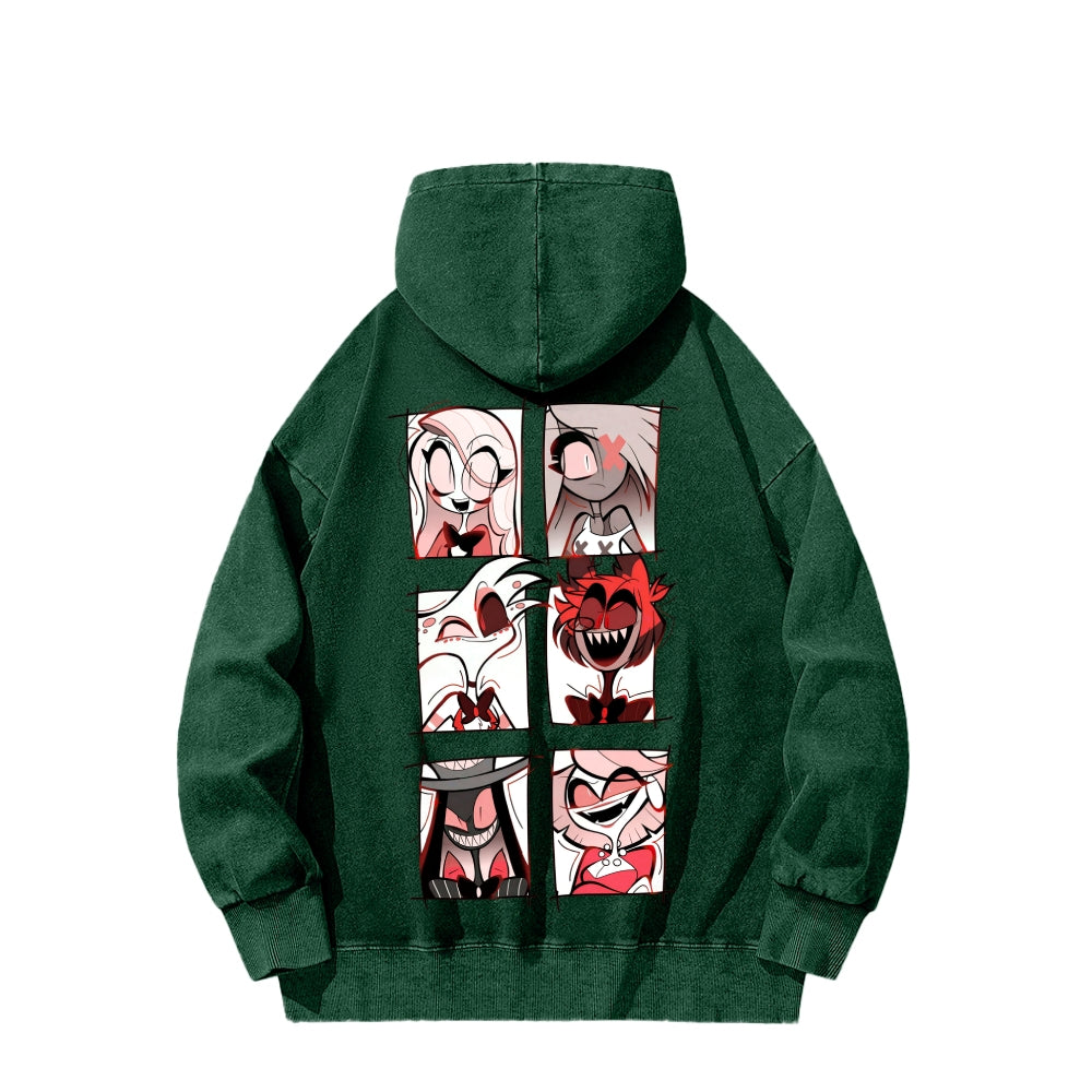 Hazbin Hotel Unisex Washed Hoodie 2512002832