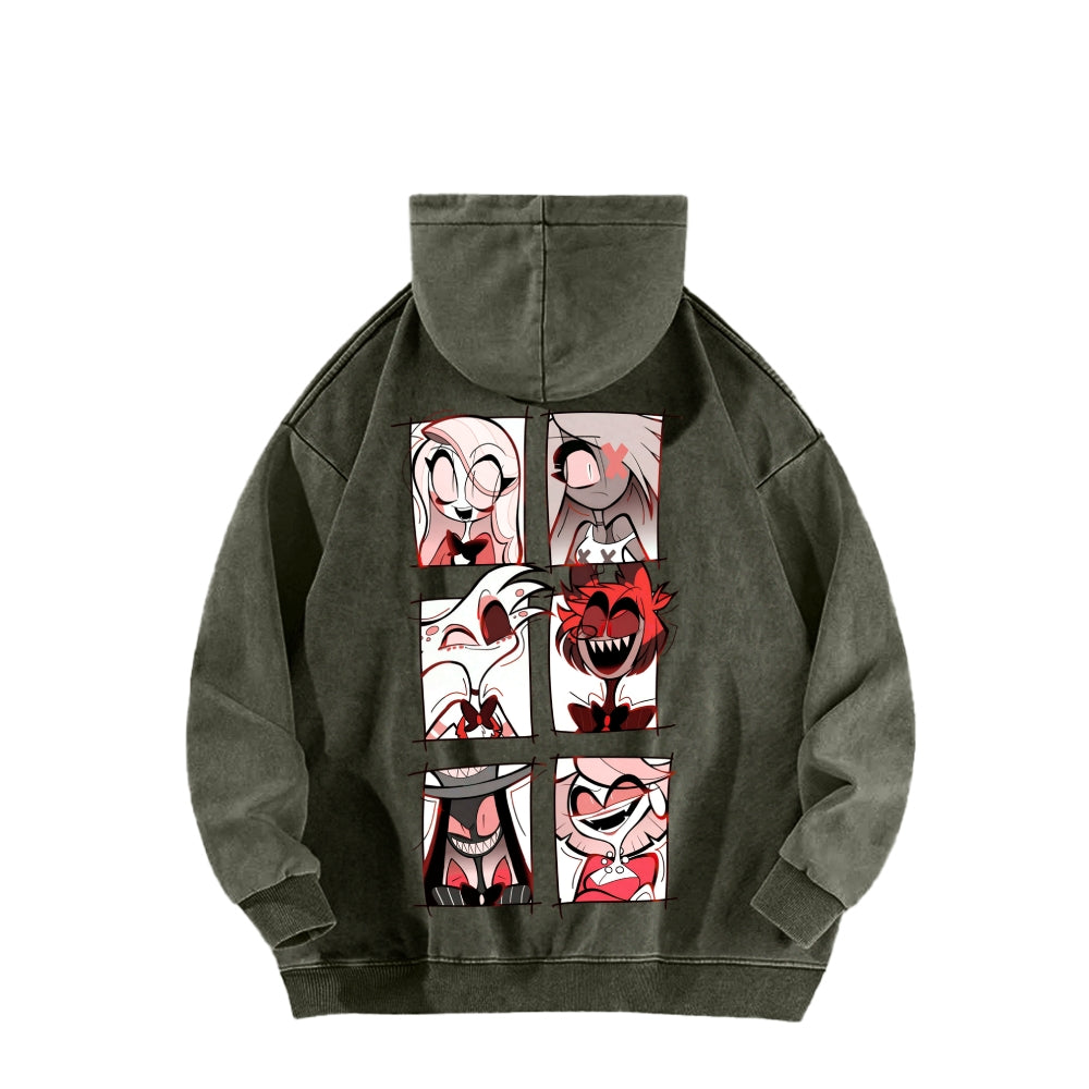 Hazbin Hotel Unisex Washed Hoodie 2512002832