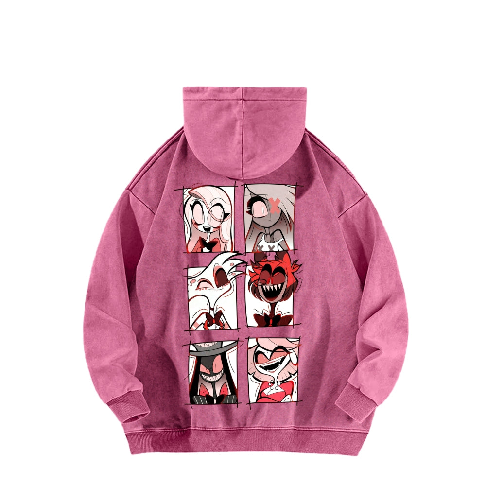Hazbin Hotel Unisex Washed Hoodie 2512002832