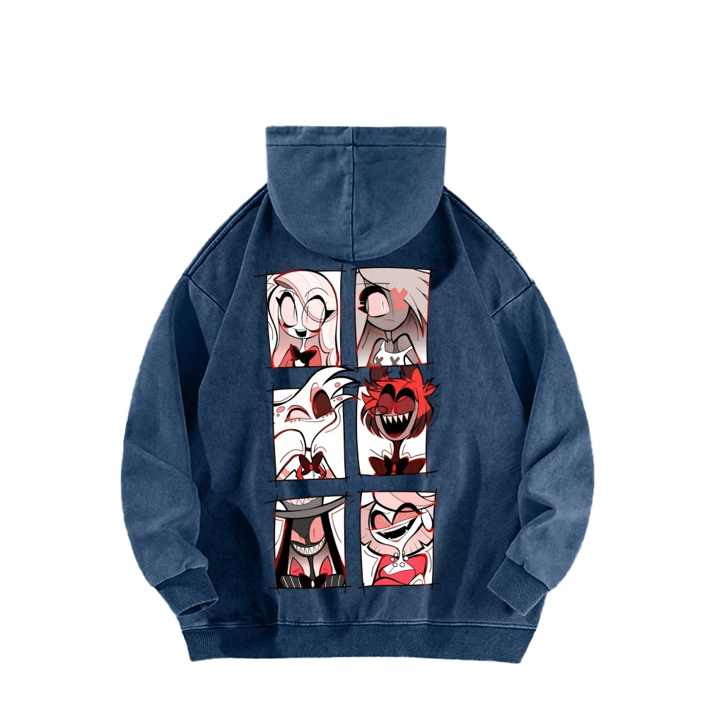 Hazbin Hotel Unisex Washed Hoodie 2512002832