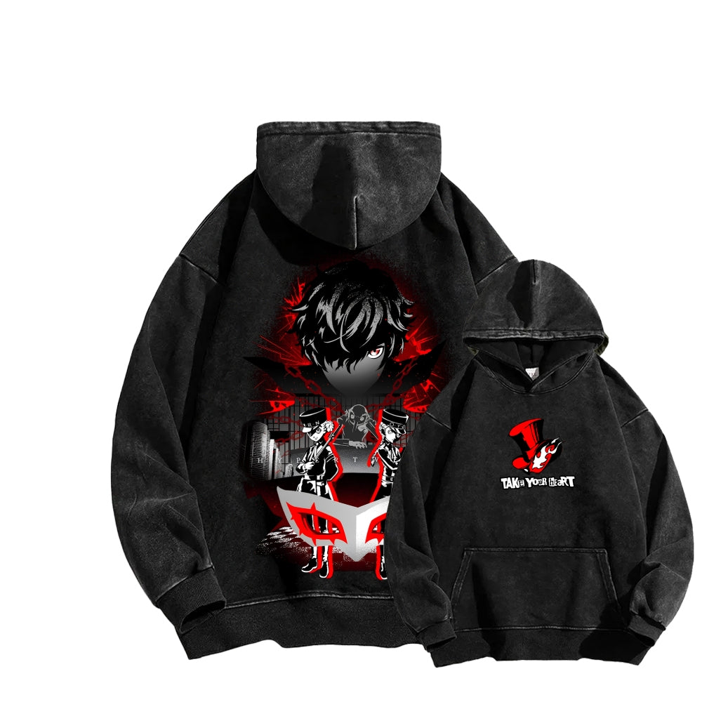 Persona Unisex Washed Hoodie 2512004307