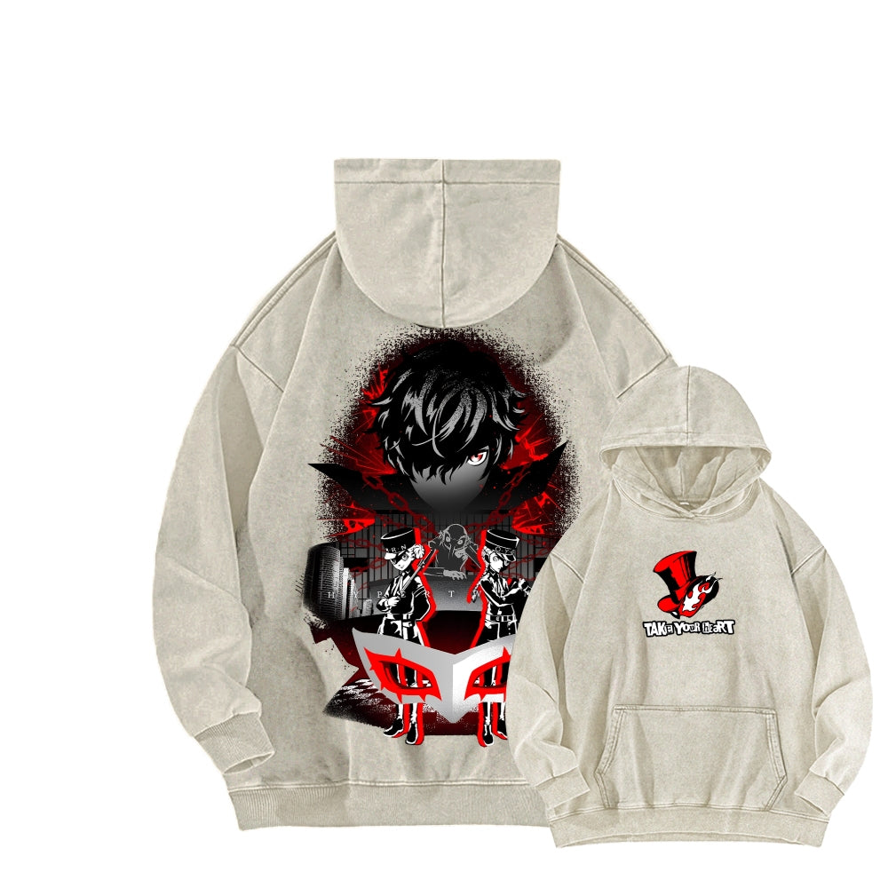 Persona Unisex Washed Hoodie 2512004307