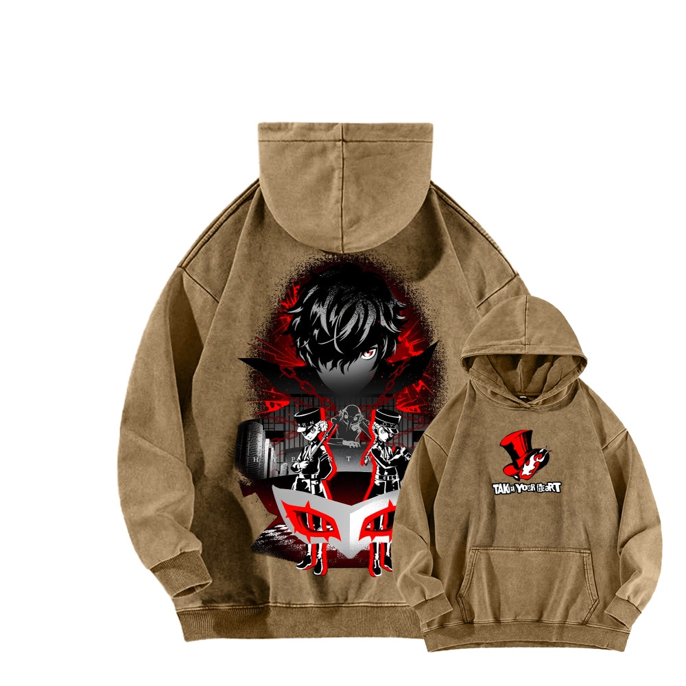 Persona Unisex Washed Hoodie 2512004307