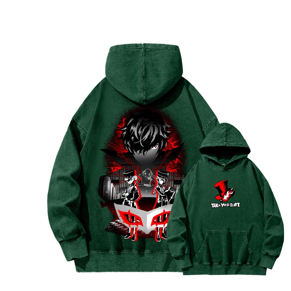 Persona Unisex Washed Hoodie 2512004307