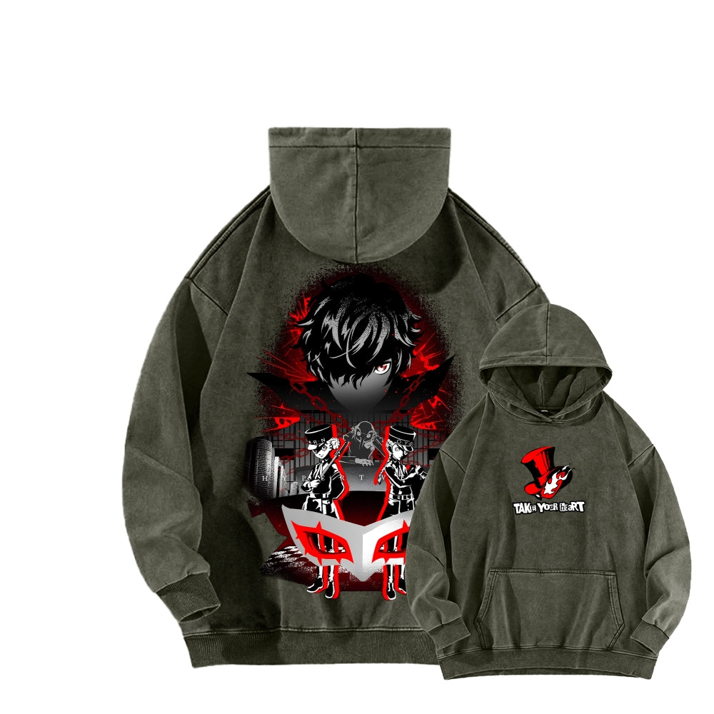 Persona Unisex Washed Hoodie 2512004307
